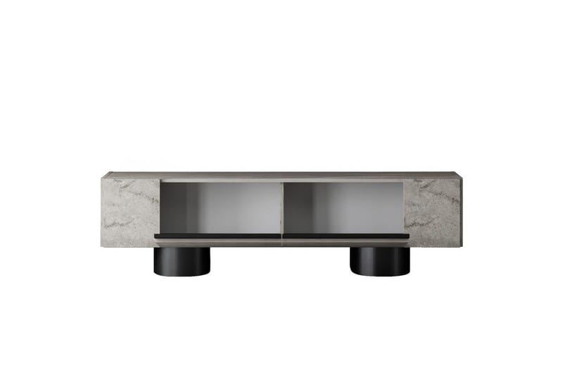 TV-bänk Travertin / Svart - Travertin / Svart - Möbler - TV- & Mediamöbler - TV bänk & mediabänk