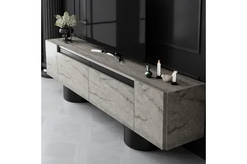 TV-bänk Travertin / Svart - Travertin / Svart - Möbler - TV- & Mediamöbler - TV bänk & mediabänk