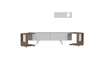 Tv-bänk Trovska 30 cm - Valnöt/Vit - Möbler - TV- & Mediamöbler - TV bänk & mediabänk
