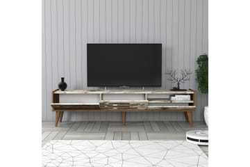 Tv-bänk Valensiya 180 cm - Valnöt/Vit - Möbler - TV- & Mediamöbler - TV bänk & mediabänk