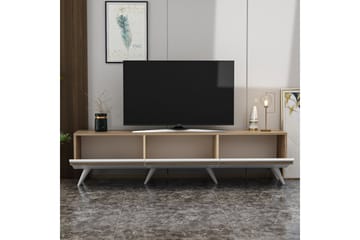 Tv-bänk Valentina 180x35 cm Vit - Hanah Home - Möbler - TV- & Mediamöbler - TV bänk & mediabänk