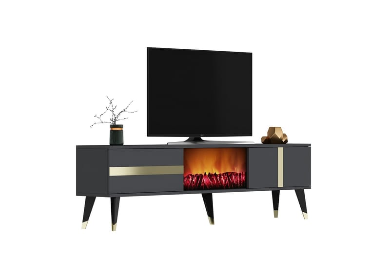 Tv-bänk Vania 150 cm - Guld - TV bänk & mediabänk
