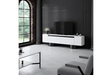 TV-bänk Vit / Svart - Vit / Svart - Möbler - TV- & Mediamöbler - TV bänk & mediabänk