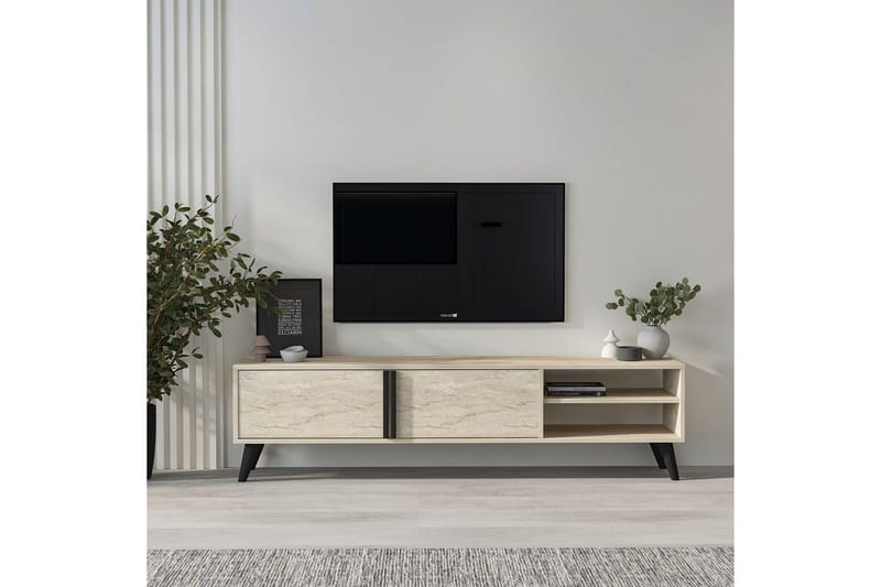 TV-bänk Ythmere Travertin - Travertin - Möbler - TV- & Mediamöbler - TV bänk & mediabänk