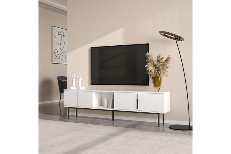 TV-bänk Zeiran Vit - Vit - Möbler - TV- & Mediamöbler - TV bänk & mediabänk