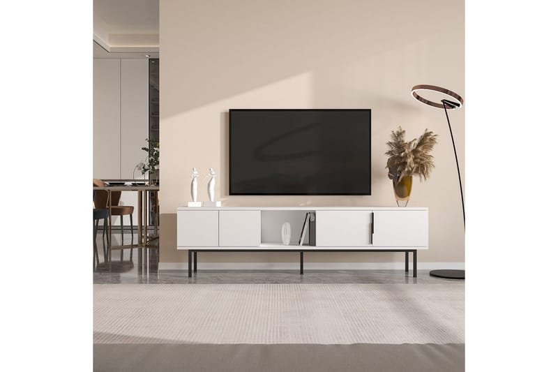 TV-bänk Zeiran Vit - Vit - Möbler - TV- & Mediamöbler - TV bänk & mediabänk