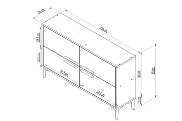 Tv-bänk Patro 120 cm - Valnöt - Möbler - TV- & Mediamöbler - TV bänk & mediabänk