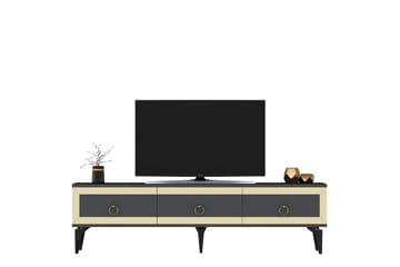 Tv-bänk Ponny 180 cm - Antracit/Guld - Möbler - TV- & Mediamöbler - TV bänk & mediabänk