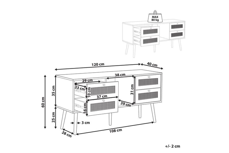 TV-bänk Perote - Möbler - TV- & Mediamöbler - TV bänk & mediabänk