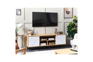 TV-bänk Palmer Ljus trä, vit - Ljus trä, vit - Möbler - TV- & Mediamöbler - TV bänk & mediabänk