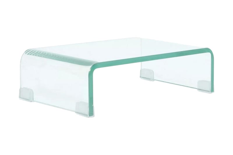 TV-bord klarglas 40x25x11 cm - Transparent - TV-hylla