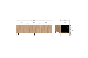 TV-enhet Bono - Naturlig, Ek - Möbler - TV- & Mediamöbler - TV-skåp