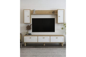 TV-enhet Jasvindir Sudamalek / Vit - Sudamalek / Vit - Möbler - TV- & Mediamöbler - TV-skåp
