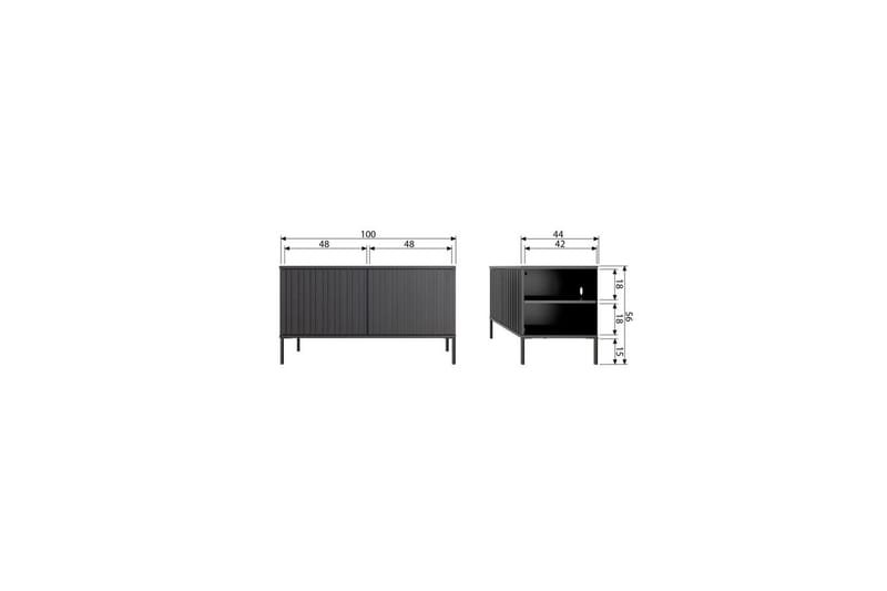 TV-enhet Ny Gravure - Damm, 100 cm - Möbler - TV- & Mediamöbler - TV-skåp
