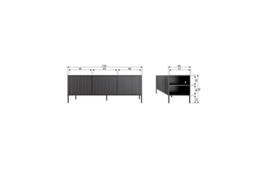 TV-enhet Ny Gravure - Damm, 150 cm - Möbler - TV- & Mediamöbler - TV-skåp