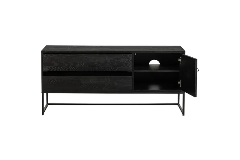 TV-enhet Silas - Blacknight, Ask, 120 cm - Möbler - TV- & Mediamöbler - TV bänk & mediabänk