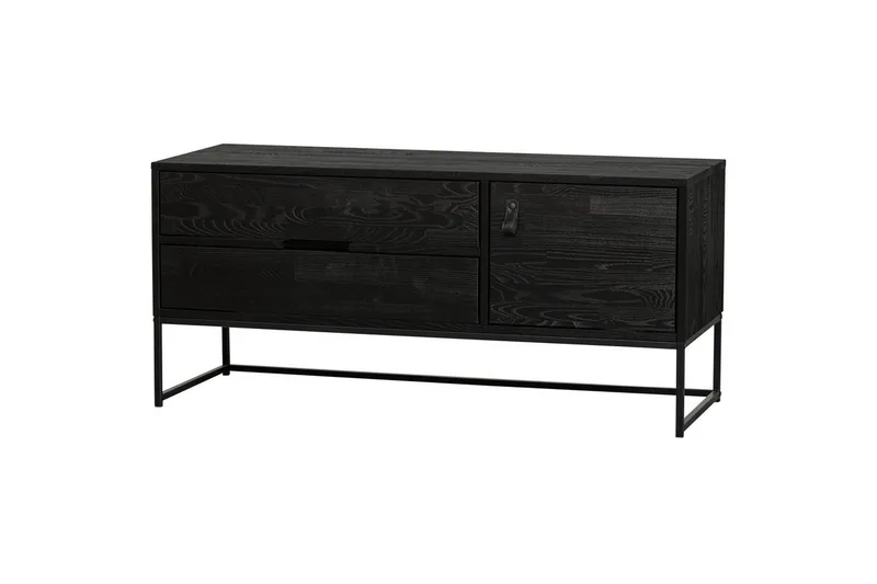 TV-enhet Silas, Blacknight, Ask, 120 cm