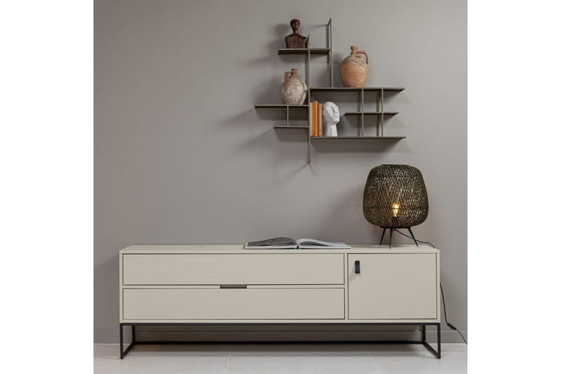 TV-enhet Silas - Damm, Borstat furu, 180 cm - Möbler - TV- & Mediamöbler - TV bänk & mediabänk