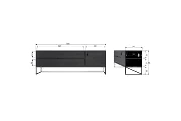 TV-enhet Silas - Damm, Borstat furu, 180 cm - Möbler - TV- & Mediamöbler - TV bänk & mediabänk