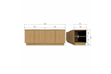 TV-enhet Zuma - 133 cm - Möbler - TV- & Mediamöbler - TV-skåp