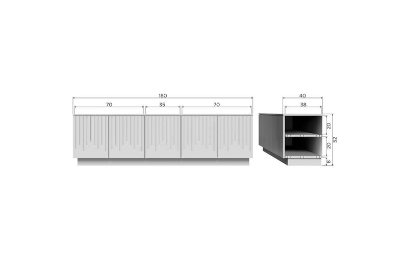 TV-enhet Pencil - Mist - Möbler - TV- & Mediamöbler - TV-skåp