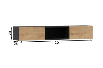 Anjal Tv-hylla 25x20 cm - Ek - Möbler - TV- & Mediamöbler - TV-hylla
