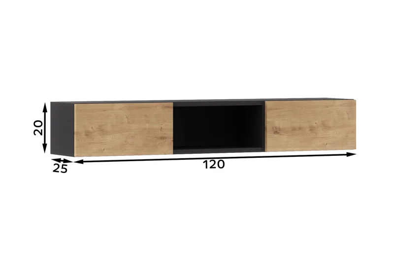 Anjal Tv-hylla 25x20 cm - Ek - Möbler - TV- & Mediamöbler - TV-hylla