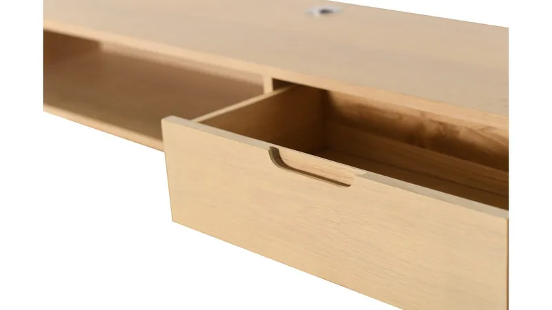 TV-hylla Torsen 110 cm - Vitpigmenterad ek - Möbler - TV- & Mediamöbler - TV-hylla