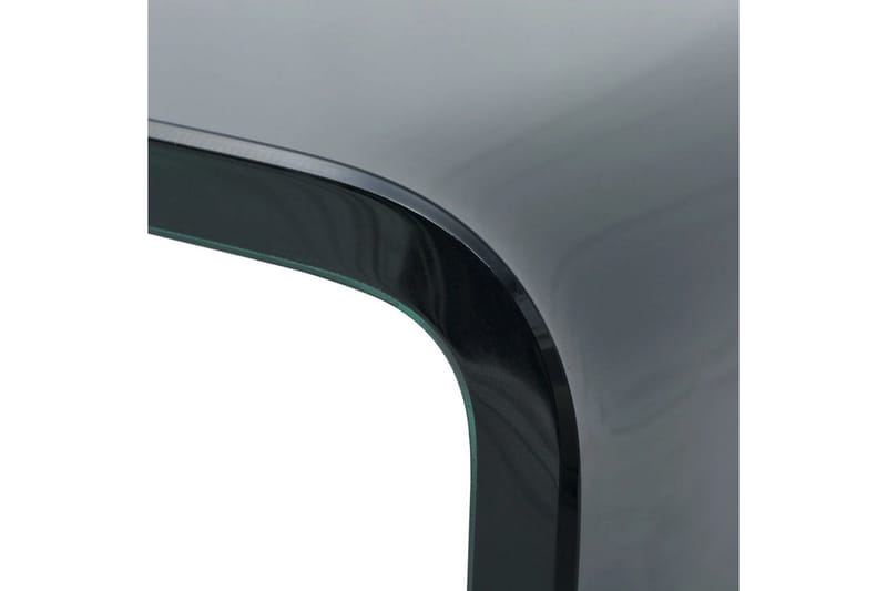 TV-bord glas svart 40x25x11 cm - Svart - TV-hylla