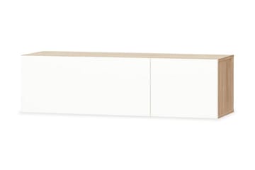 TV-möbel spånskiva 120x40x34 cm ek och vit högglans