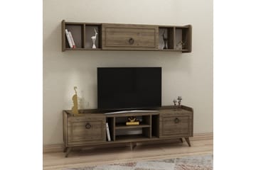 Tv-möbelset Alyasmin 180x27 cm Brun - Hanah Home - Möbler - TV- & Mediamöbler - TV-möbelset