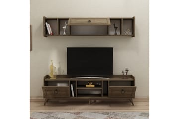 Tv-möbelset Alyasmin 180x27 cm Brun - Hanah Home - Möbler - TV- & Mediamöbler - TV-möbelset