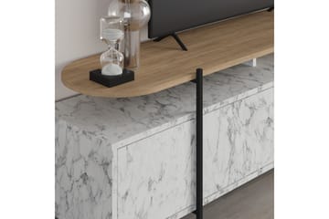 Tv-möbelset Hanley 160x35,6 cm Beige/Brun - Hanah Home - Möbler - TV- & Mediamöbler - TV-möbelset