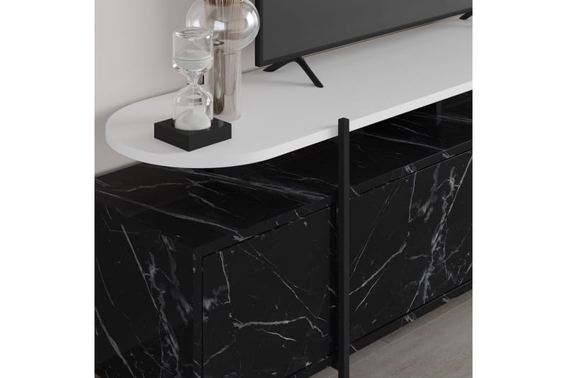 Hanley Tv-möbelset 160x35,6 cm Svart/Vit - Hanah Home - Möbler - TV- & Mediamöbler - TV-möbelset