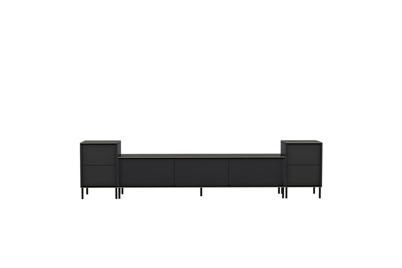 Tv-möbelset Imaj 180x35 cm Svart - Hanah Home - TV-möbelset