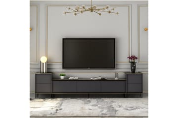 Tv-möbelset Imaj 180x35 cm Svart - Hanah Home - Möbler - TV- & Mediamöbler - TV-möbelset