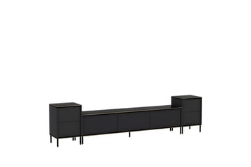 Tv-möbelset Imaj 180x35 cm Svart - Hanah Home - Möbler - TV- & Mediamöbler - TV-möbelset