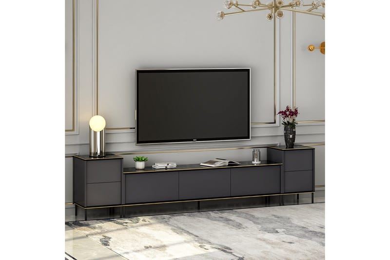 Imaj Tv-möbelset 180x35 cm Svart - Hanah Home - Möbler - TV- & Mediamöbler - TV-möbelset