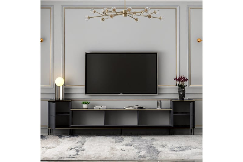 Imaj Tv-möbelset 180x35 cm Svart - Hanah Home - Möbler - TV- & Mediamöbler - TV-möbelset