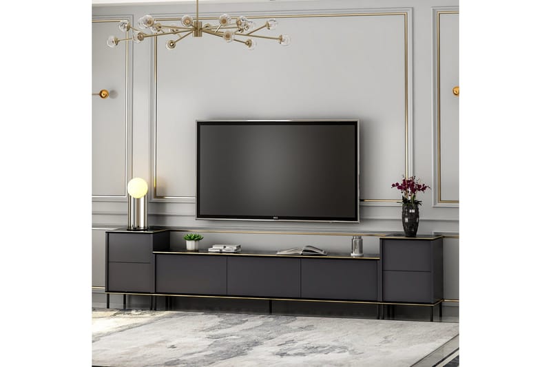 Imaj Tv-möbelset 180x35 cm Svart - Hanah Home - Möbler - TV- & Mediamöbler - TV-möbelset