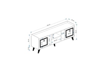 Tv-möbelset Irubhi 150x35 cm Brun - Hanah Home - Möbler - TV- & Mediamöbler - TV-möbelset