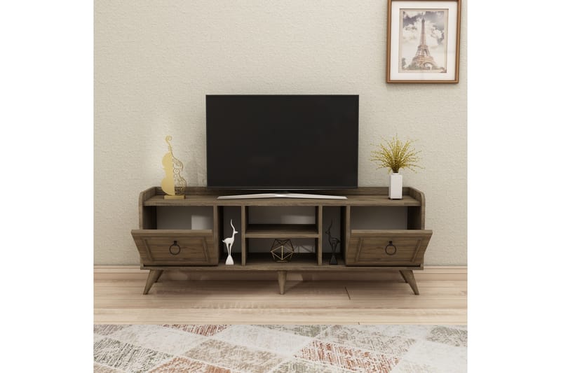 Tv-möbelset Irubhi 150x35 cm Brun - Hanah Home - TV-möbelset