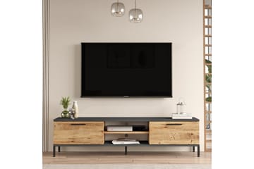 Tv-möbelset Jahida 160x35 cm Mörkblå/Svart - Hanah Home - Möbler - TV- & Mediamöbler - TV-möbelset