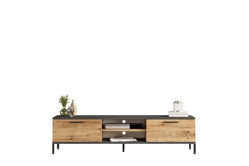 Tv-möbelset Jahida 160x35 cm Mörkblå/Svart - Hanah Home - Möbler - TV- & Mediamöbler - TV-möbelset