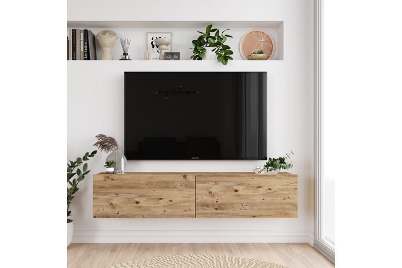 Tv-möbelset Jaivind 140x31,6 cm Mörkblå - Hanah Home - TV-möbelset