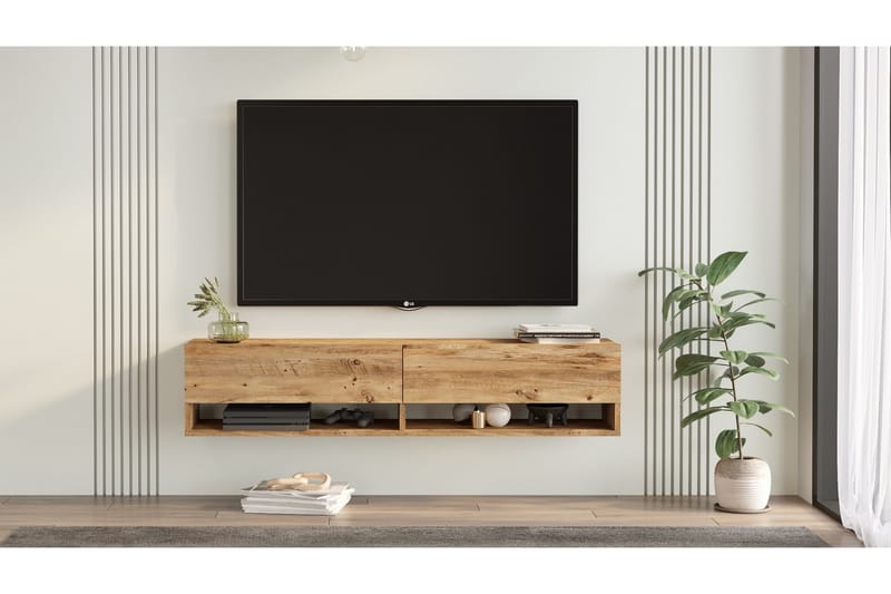 Tv-möbelset Jaivind 140x31,6 cm Mörkblå - Hanah Home - TV-möbelset