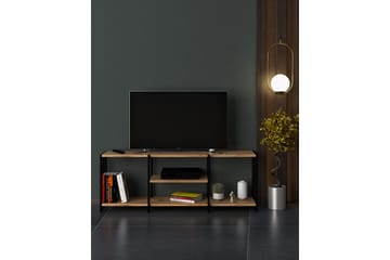 Tv-möbelset Lonhiene 124x26 cm Svart - Hanah Home - Möbler - TV- & Mediamöbler - TV-möbelset