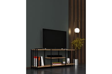 Tv-möbelset Lonhiene 124x26 cm Svart - Hanah Home - Möbler - TV- & Mediamöbler - TV-möbelset