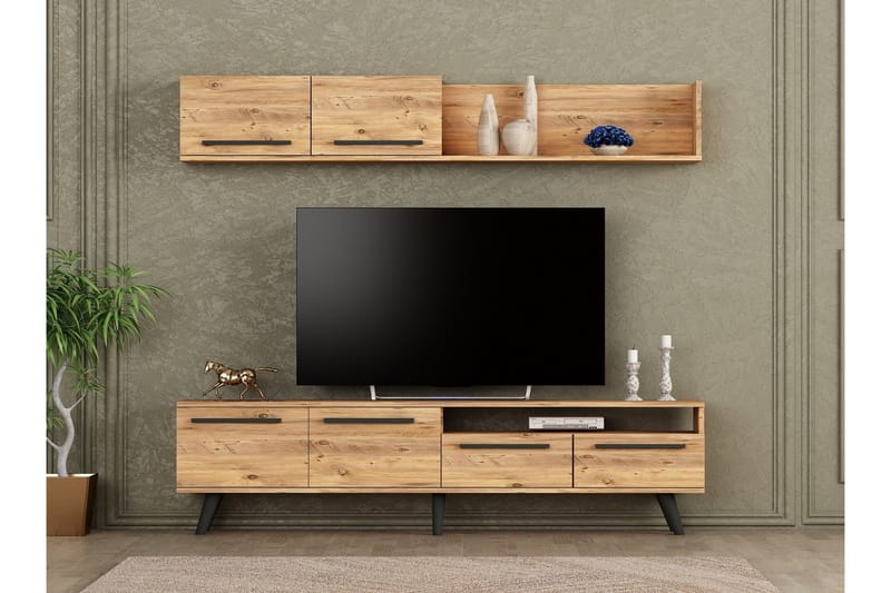 Tv-möbelset Mono 180x22 cm Mörkblå - Hanah Home - TV-möbelset