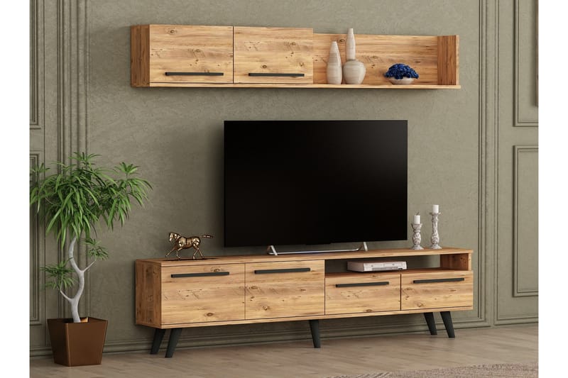 Tv-möbelset Mono 180x22 cm Mörkblå - Hanah Home - TV-möbelset